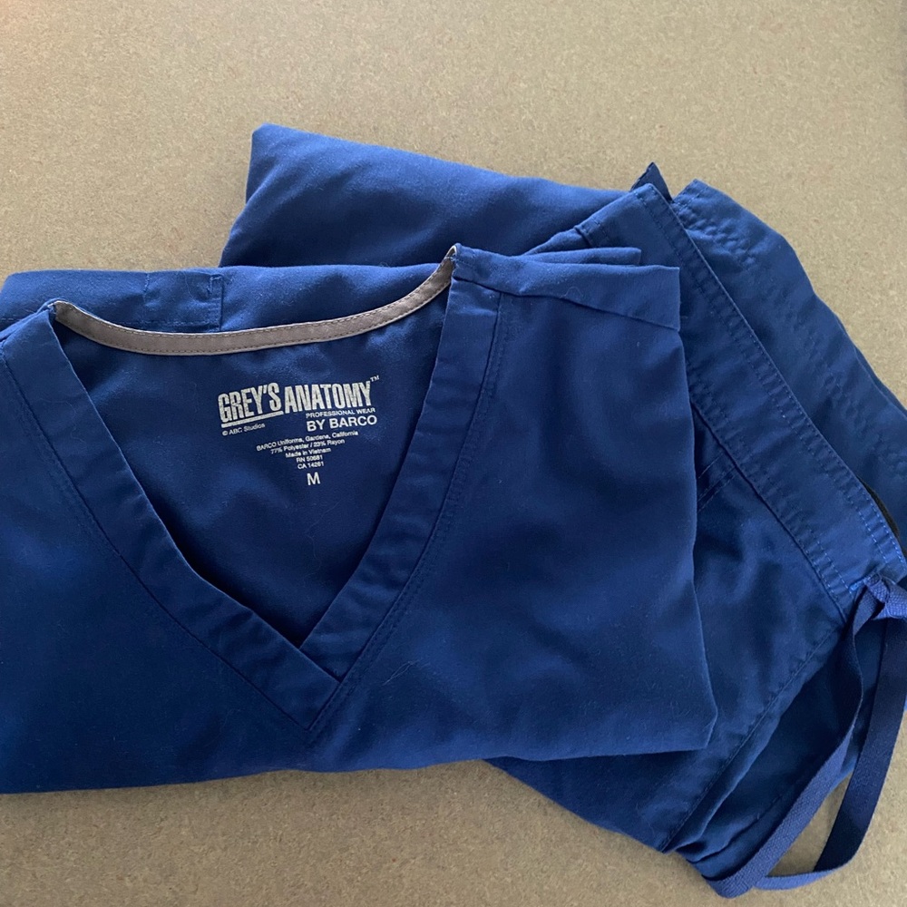 Grey's Anatomy Blue Scrub Set